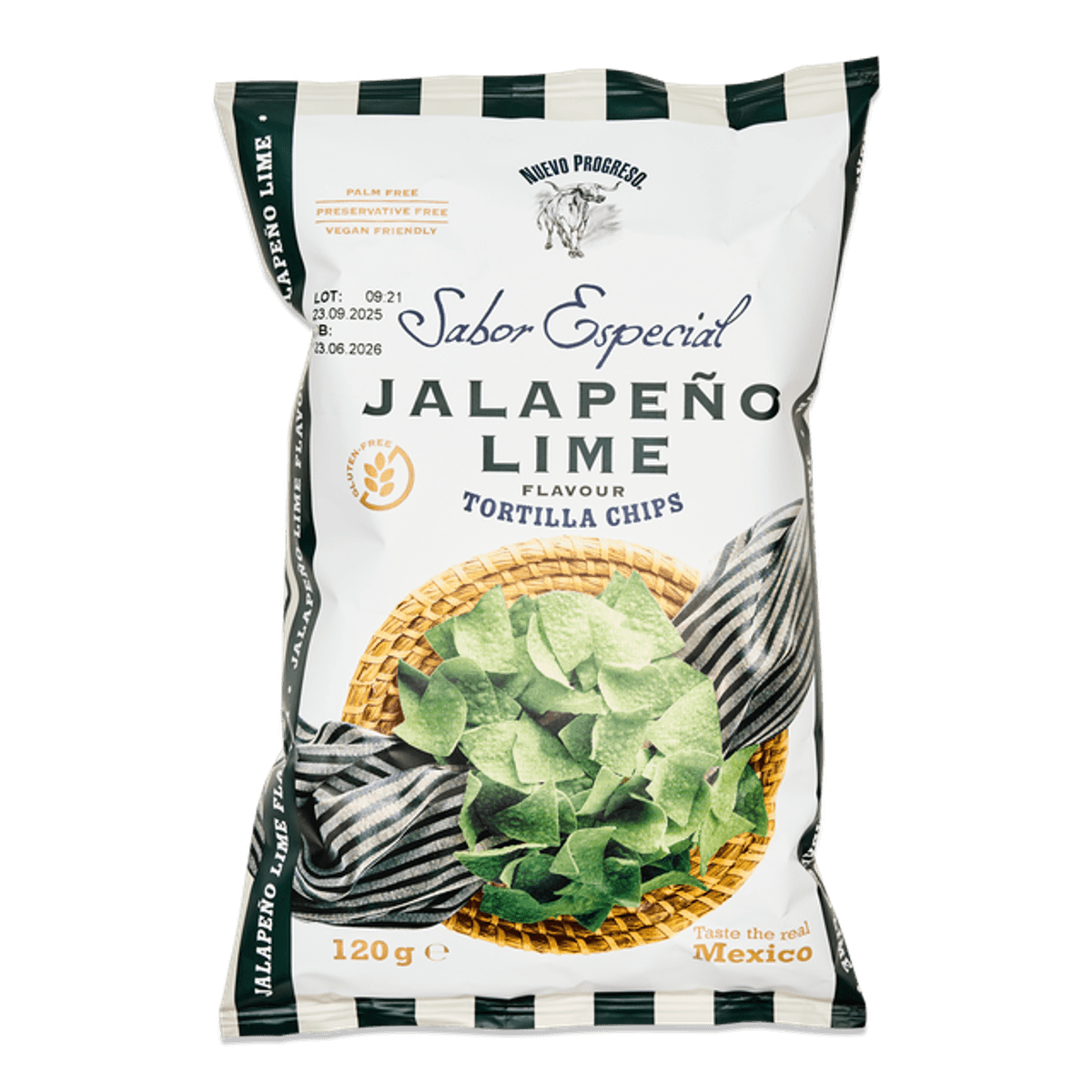 Sabor Tortilla Chips Jalapeño Lime 120g / Nuevo Progreso 